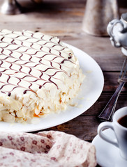 Traditional Hungarian Esterhazy cake