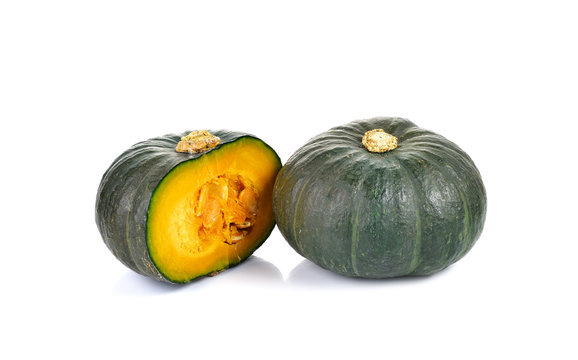 Green Pumpkin  On White Background