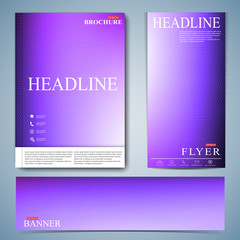Modern set of brochure , flyer, booklet, cover or annual report
