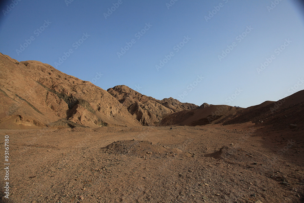 Wall mural death desert drought stones