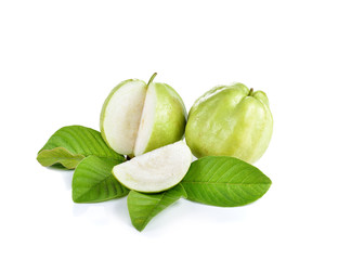 Fresh guava isolated on  white background