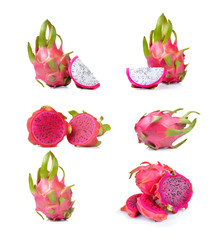 dragonfruit  on  white background