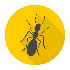 Ant icon with long shadow