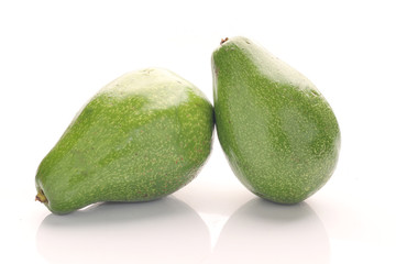 Avocado on a white background.