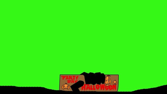 Happy Halloween background. Cartoon and type concept