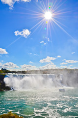 View of Niagara Falls in a sunny day 