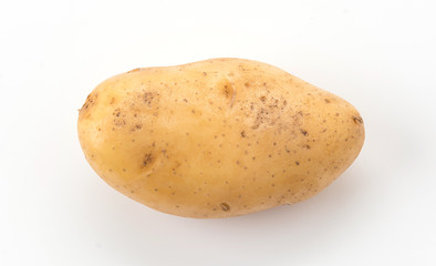 fresh potato on white background
