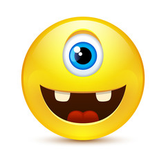 One-eyed happy smile