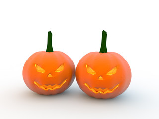 3d Halloween pumpkins