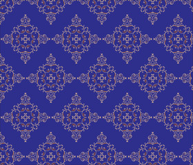 Vintage pattern background with classic ornament. Brown colors