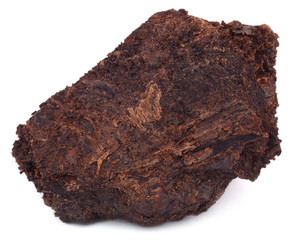 Close up of peat block
