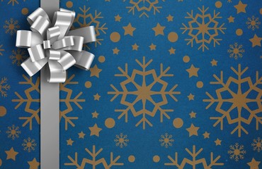 Christmas wrapping paper with bow