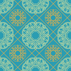 Abstract seamless patterns in Islamic style.