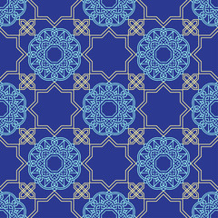 Abstract seamless patterns in Islamic style.