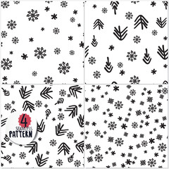 Set of simple Christmas patterns