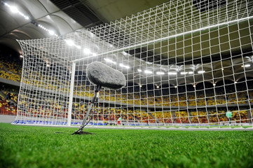 Sport microphone on soccer field