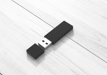 USB Speicher Stick offen auf Holz