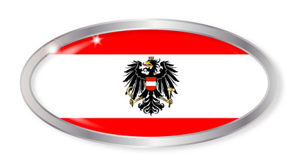 Austrian Flag Oval Button