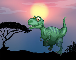 Tyrannosaurus rex in the field