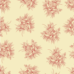 Plakat Vintage floral seamless pattern