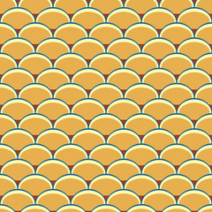 Seamless retro background in modern ikat pattern