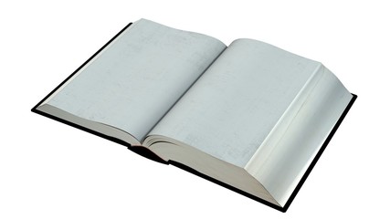 open blank Book isolated on white background