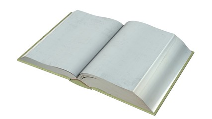 open blank Book isolated on white background