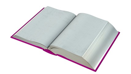 open blank Book isolated on white background