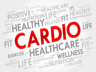 CARDIO word cloud, fitness, sport, health concept