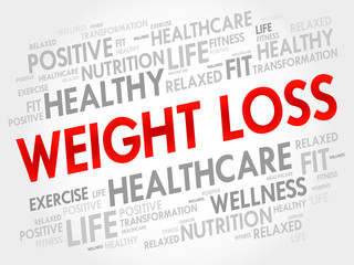 WEIGHT LOSS word cloud, fitness, sport, health concept