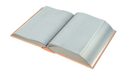 open blank Book isolated on white background