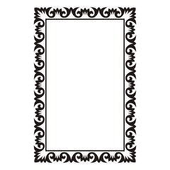 rectangular frame with Italian ornament.