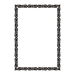 rectangular frame with ornament.