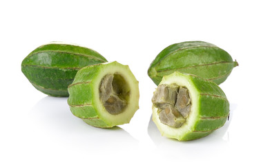 Sponge Gourd on white background
