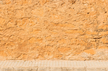 Alte Steinmauer Rustikal mit Gehweg Hintergrund Kulisse