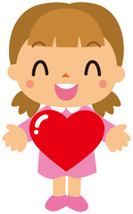 ハートを持つ女の子