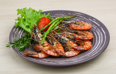Grilled prawns