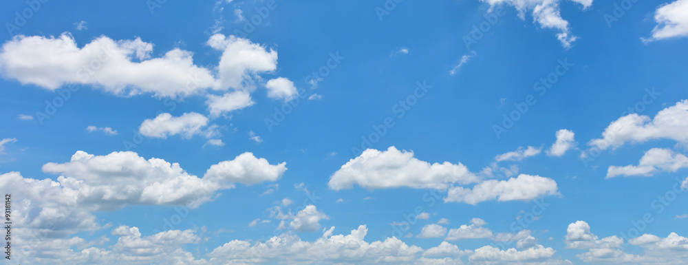 Wall mural bright sky and white cloud