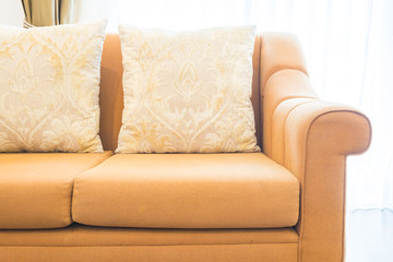 Pillow on sofa decoration in livingroom interior