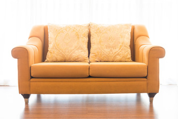 Pillow on sofa decoration in livingroom interior