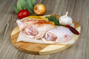 Raw chicken thighs