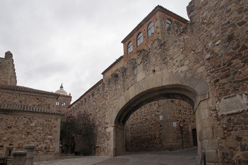 Hermosa ciudad medieval de Cáceres en la comunidad de Extremadura, España