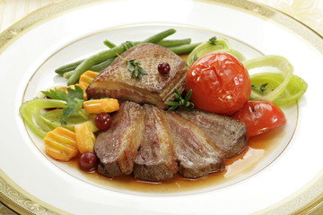 roast pork with vegetables