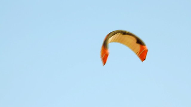 kite wing over blue sky
