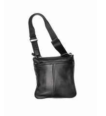 Naklejka premium black male handbag isolated on white background