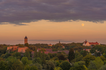 Mondschein über Burg Giebichenstein, Halle/Saale