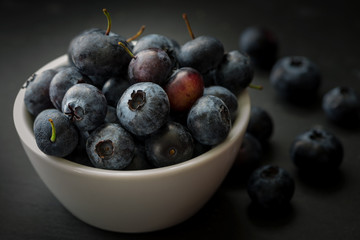 Nahaufnahme Blaubeeren-Blueberrys closeup