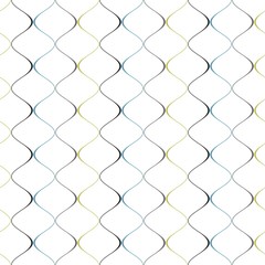 Naklejka premium Vector seamless texture. Modern abstract background. Repeating pattern of wavy lines in different colors.