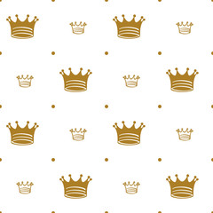 Simple seamless vector pattern with crown