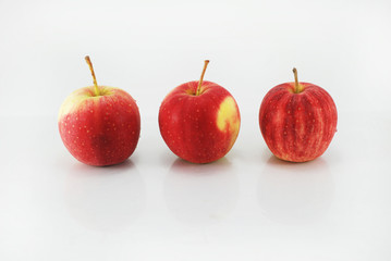 Red Apple on white background.